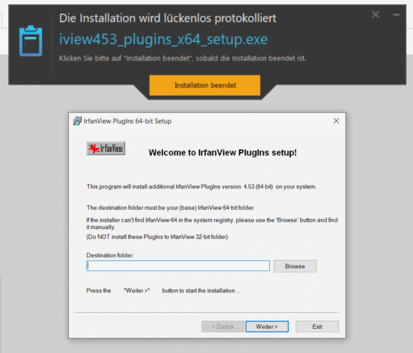 Ashampoo UnInstaller 9 überwacht eine Software-Installation