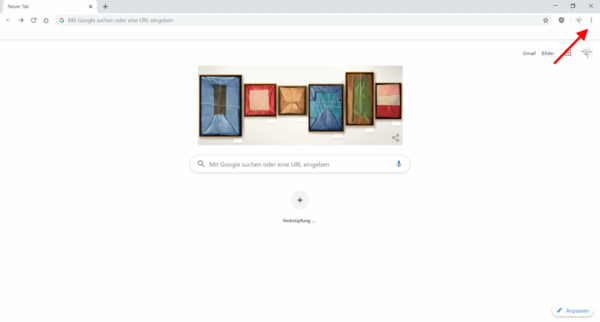 chrome verlauf loeschen 1 Dreipunkt-Menü im Google Chrome öffnen