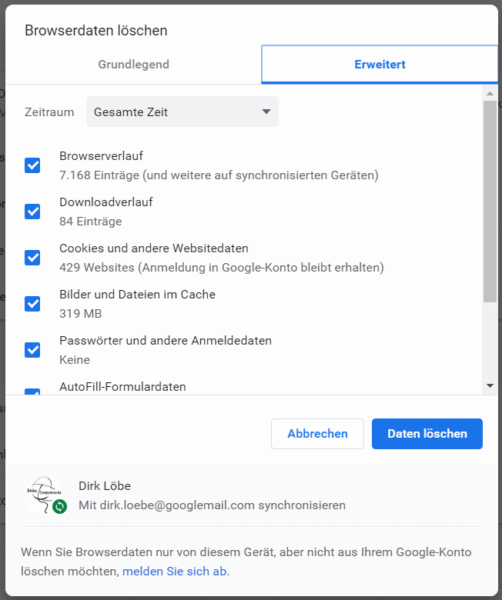 chrome verlauf loeschen 4 Browserverlauf bei Google Chrome löschen