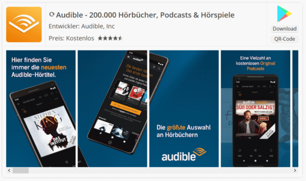 Screenshot Audible App für Android