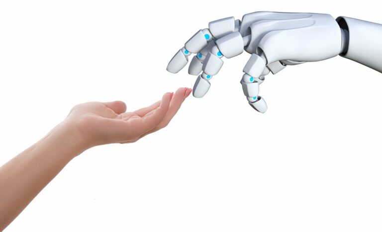 Verbindung Mensch und Roboter