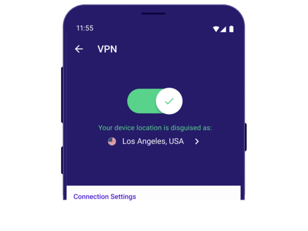 Secure Mobile Browser von Avast VPN aktiviert