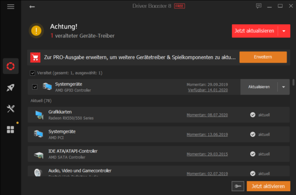 veraltete Treiber gefunden
