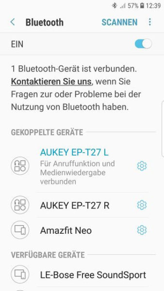 aukey ep t27 bluetooth pairing Bluetooth-Verbindung hergestellt