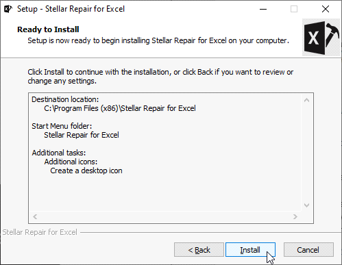 Stellar Repair for Excel installieren