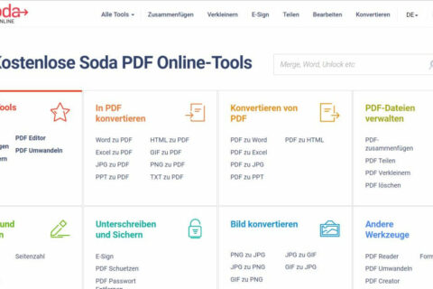 Soda PDF online Tools