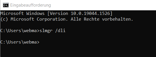 Windows 10 Key auslesen CMD