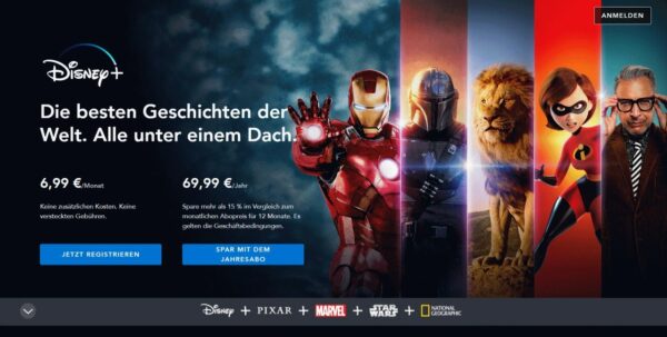 Streaming Dienst Disney Plus