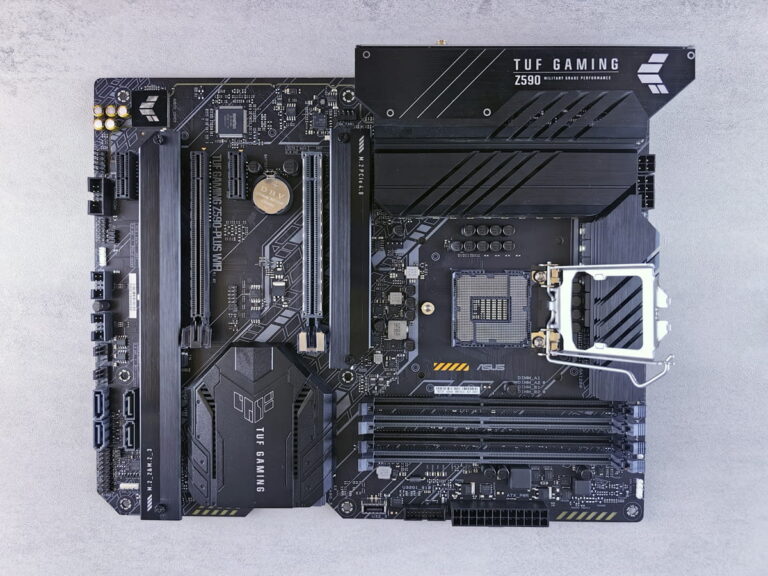 Mainboard der TUF-Gaming-Serie mit offenem CPU-Sockel