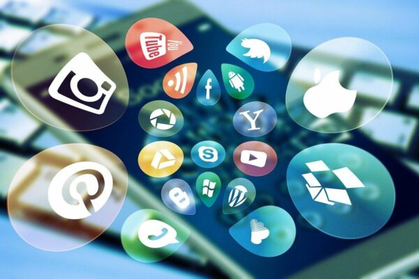 soziale medien sozial tastatur icon Apps der unterschiedlichsten Arten