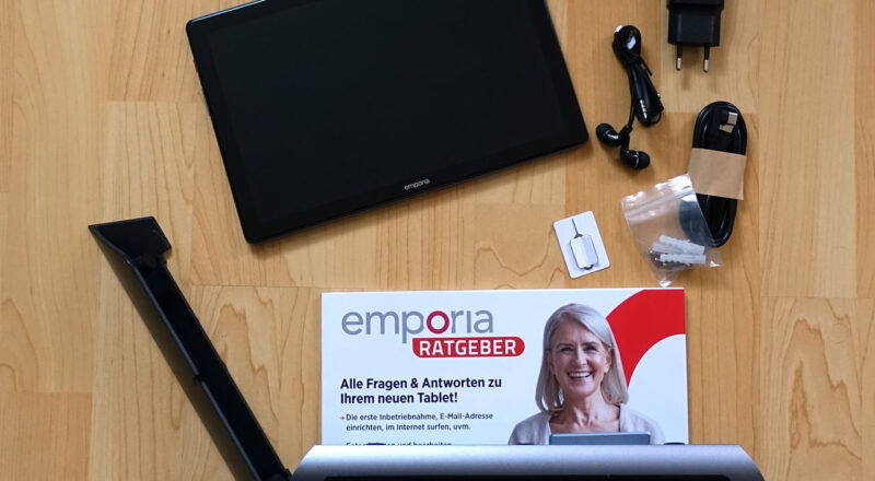 emporia tablet test bild 05 Lieferumfang und beim Emporia Tablet