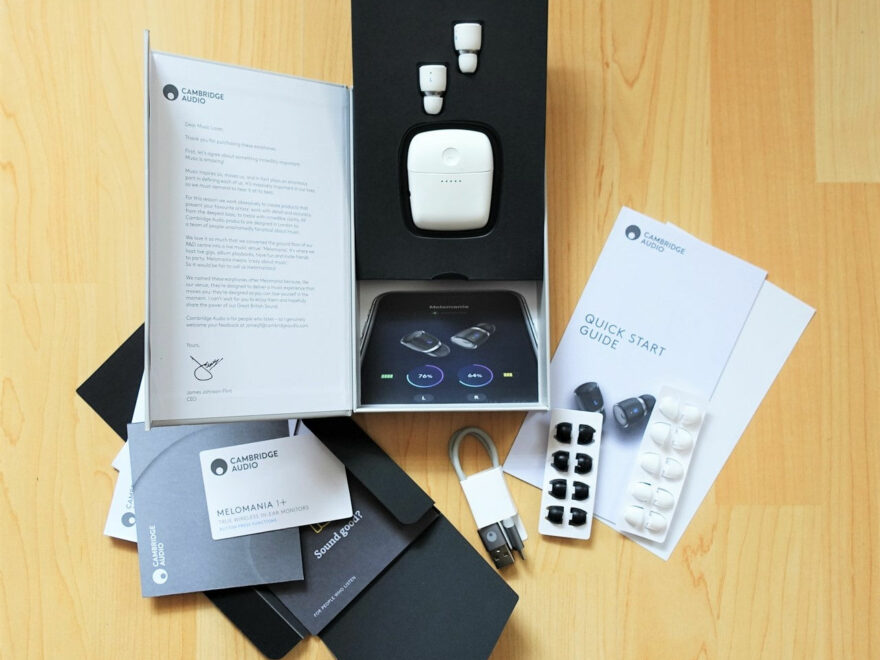 Cambridge Audio Melomania 1+ True-Wireless In-Ears Lieferumfang