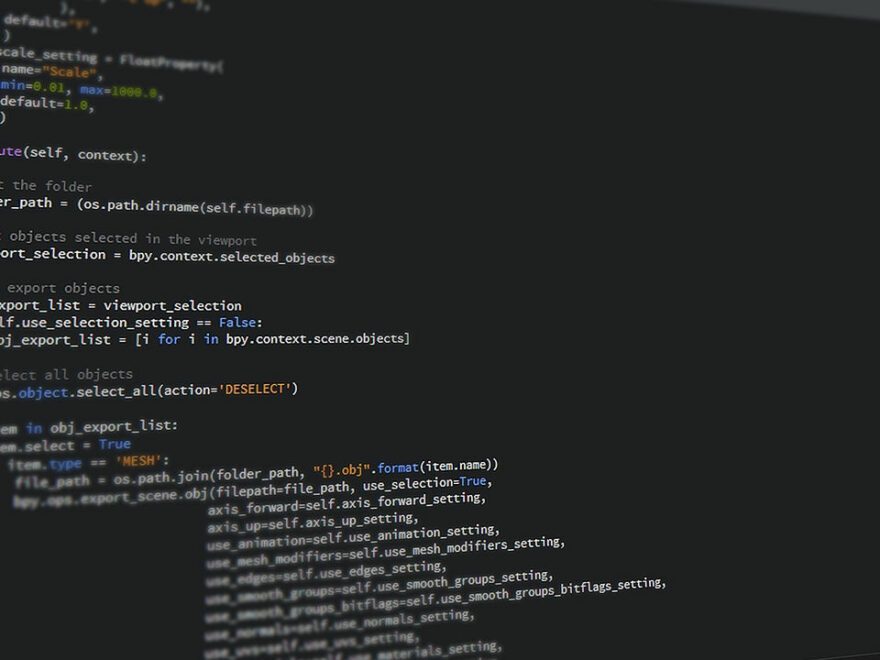 Code vom Programmiersprachen wie Python