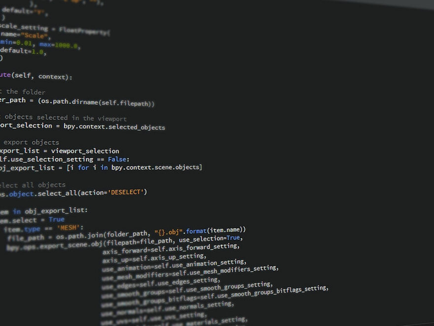 Code vom Programmiersprachen wie Python