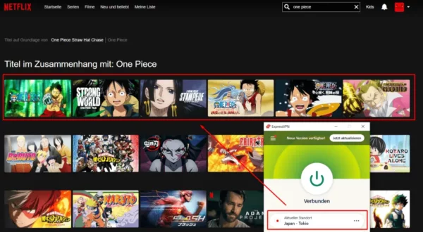 Netflix japan one piece Für ExpressVPN sind geografische Sperren kein Problem.