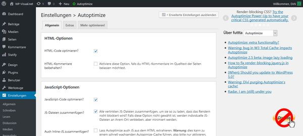 Autoptimize Einstellungen