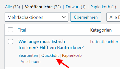 kommentare deaktivieren individuell 02 Quickedit für Beiträge