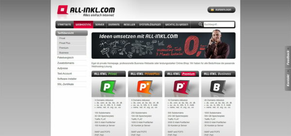 Shared Hosting bei All-Inkl