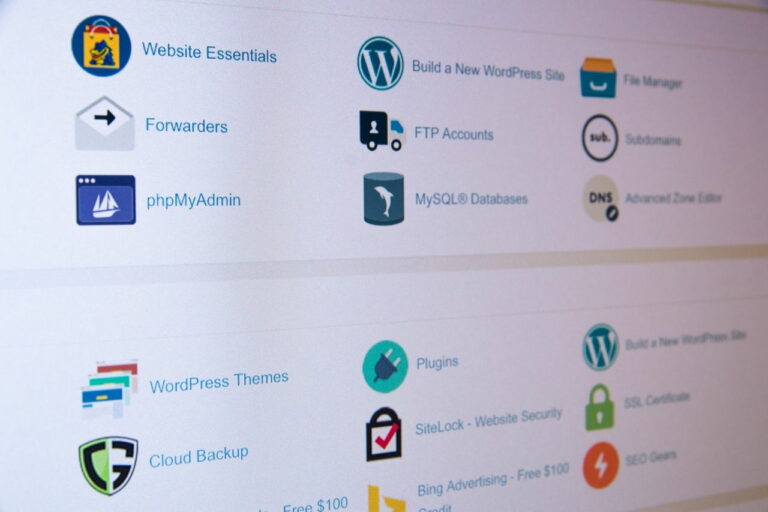 Shared Hosting Dashboard im Account