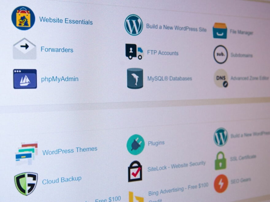 Shared Hosting Dashboard im Account
