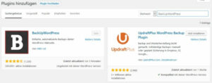 BackUpWordPress installieren