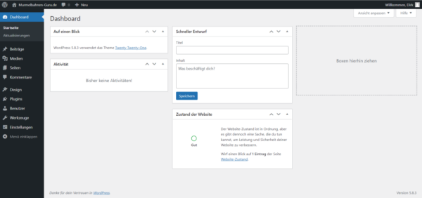 wordpress blog erstellen dashboard WordPress Blog erstellen