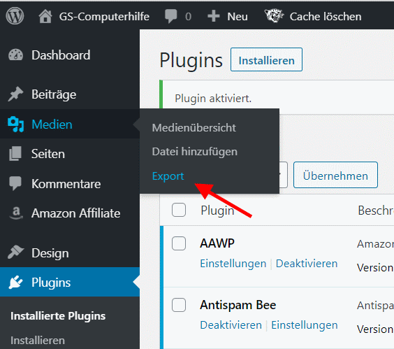 Medien - Export