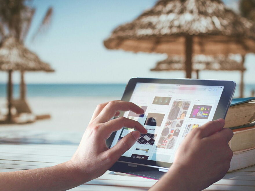 Internet im Urlaub am Strand