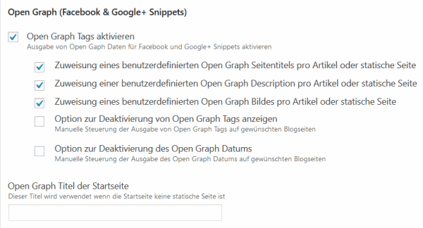 wpSEO Open Graph Snippets