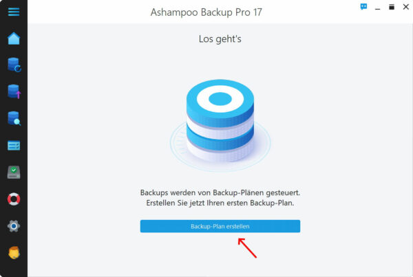 Backup-Plan erstellen Daten sichern mit Ashampoo Backup Pro 17