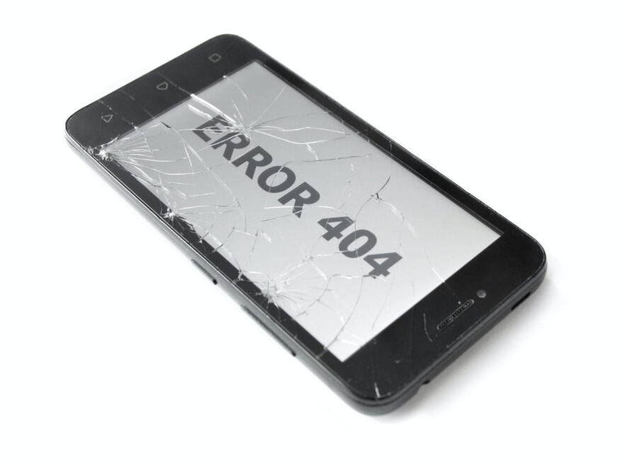 Smartphone mit Displayriss