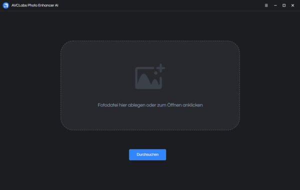 AVCLabs Photo Enhancer AI Oberfläche