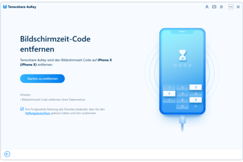 Bildschirmzeit-Code entfernen