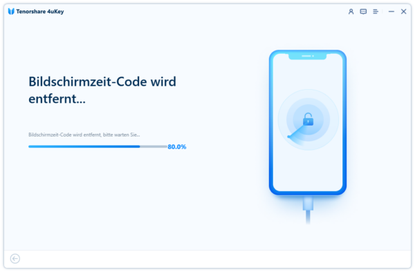 Bildschirmzeit-Code wird entfernt
