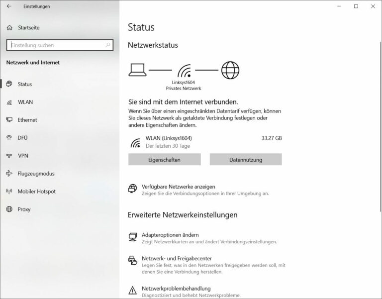 Netzwerk einrichten unter Windows