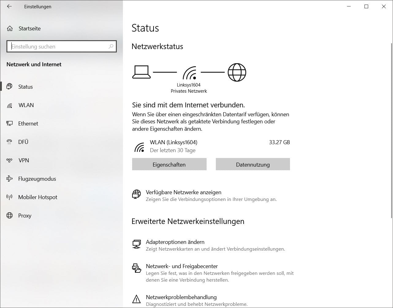 Netzwerk einrichten Einstellungen WLAN