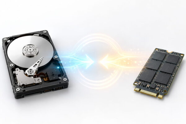 Was ist eine SSHD? Hybrid-Festplatte einfach erklärt Darstellung einer SSHD als Kombination aus HDD und Flash-Speicher