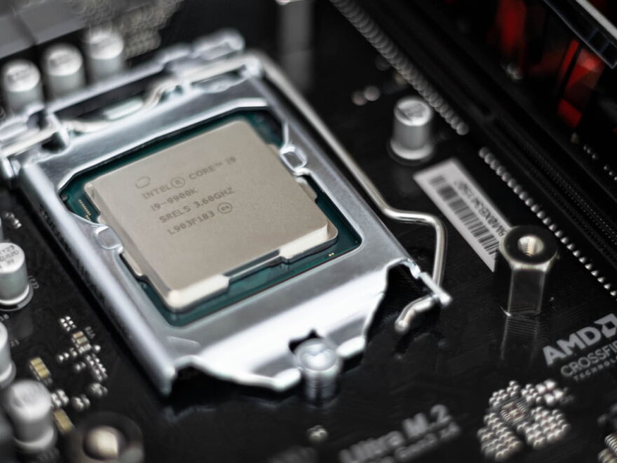 Intel Core i9 Prozessor auf Mainboard