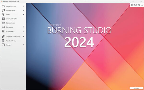 Screenshot Ashampoo Burning Studio 2024