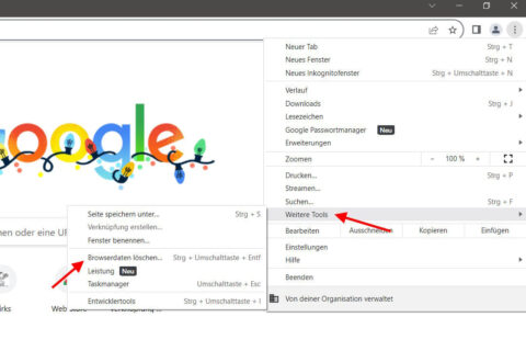 Google Chrome: Speicherplatz freimachen