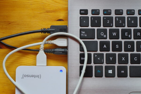 USB-Festplatten am Laptop