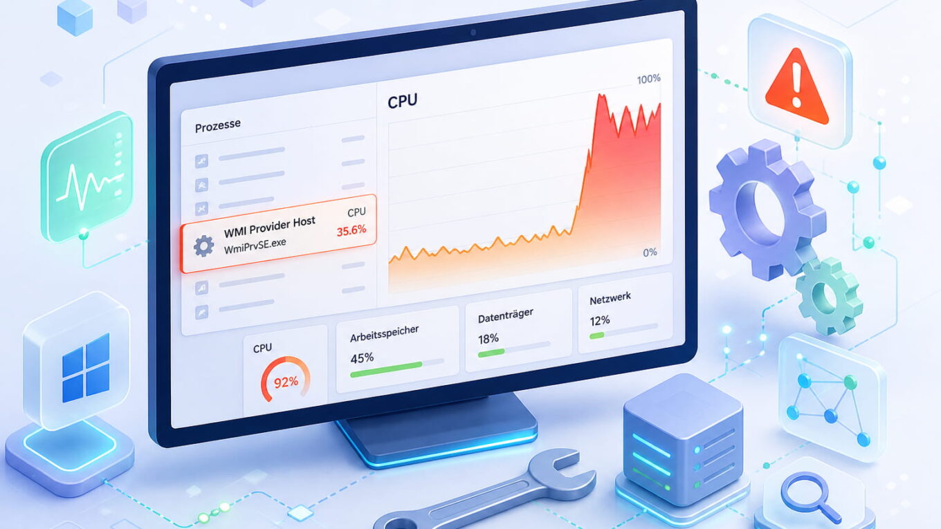 WMI Provider Host mit hoher CPU-Auslastung im Windows Task-Manager