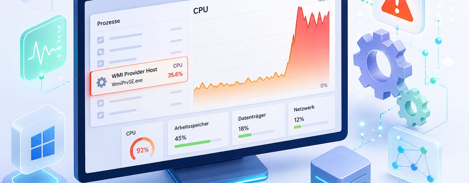 WMI Provider Host mit hoher CPU-Auslastung im Windows Task-Manager