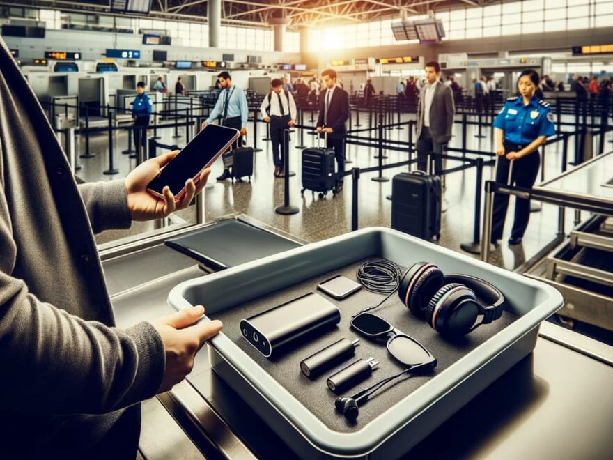 Powerbank im Flugzeug Sicherheitskontrolle