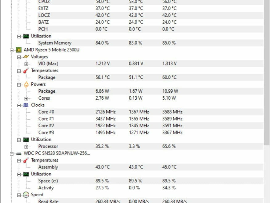 HWMonitor CPU-Temperatur auslesen