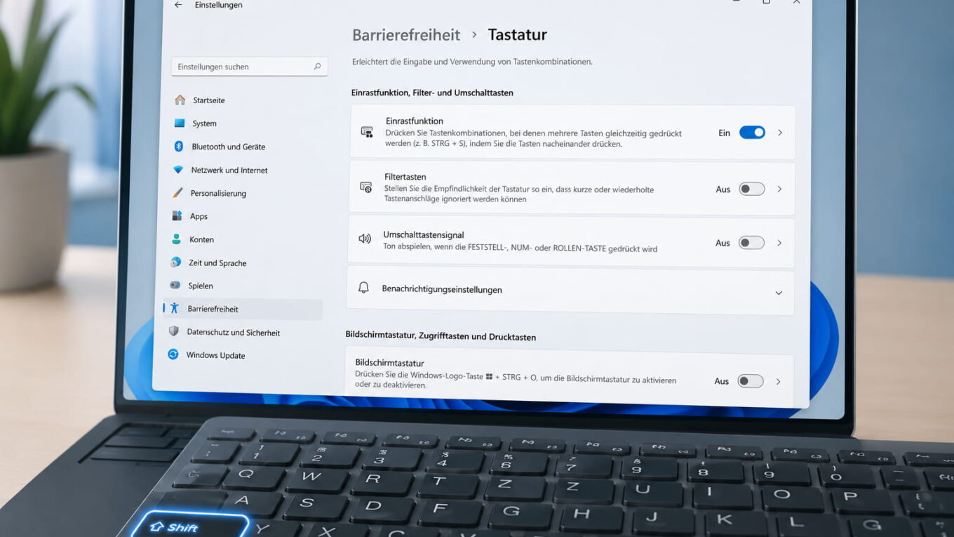 Einrastfunktion in Windows aktivieren oder deaktivieren
