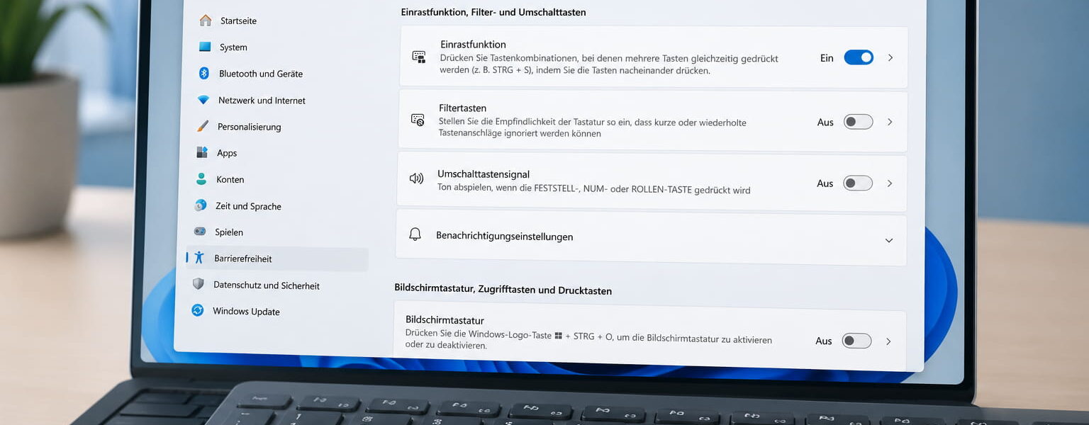 Einrastfunktion in Windows aktivieren oder deaktivieren