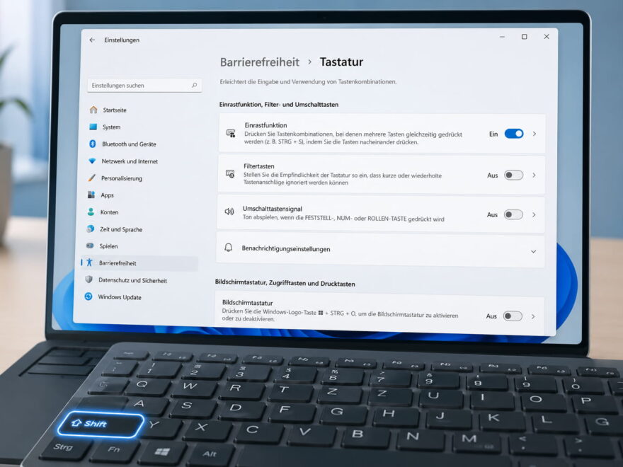 Einrastfunktion in Windows aktivieren oder deaktivieren