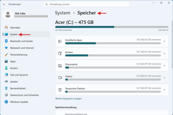 Festplatte voll – Speicherbelegung in Windows 11 prüfen Festplatte voll: Speicherbelegung unter Windows 11 prüfen