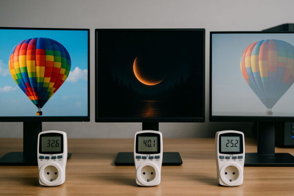 Vergleich von Energieverbrauch und Lebensdauer verschiedener Panel-Typen an Monitoren